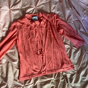 Coral Cardigan top combo